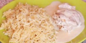 معكرونة لسان العصفور بالدجاج والكريما