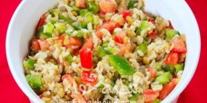 سلطة الأرز بالخضار